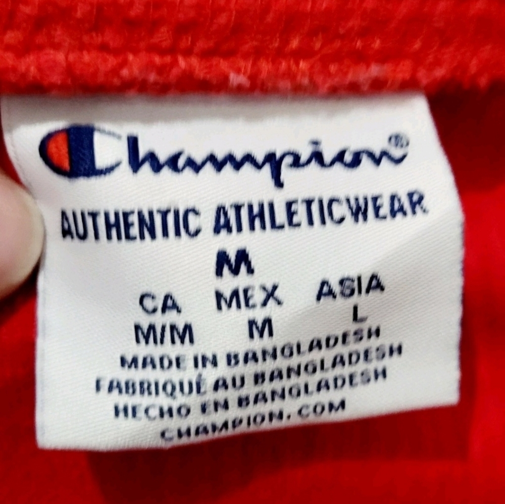 Champion Nebraska Huskers Red Long Sleeve Waffle Knit Shirt Women’s Size Medium - Picture 7 of 9